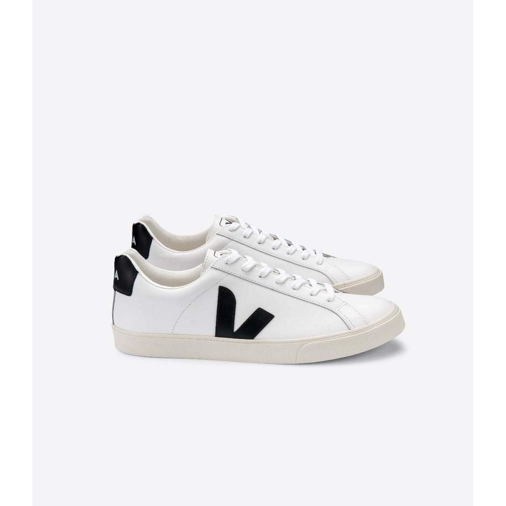 Veja ESPLAR LEATHER Tornacipő Férfi White/Black | HU 306LIS